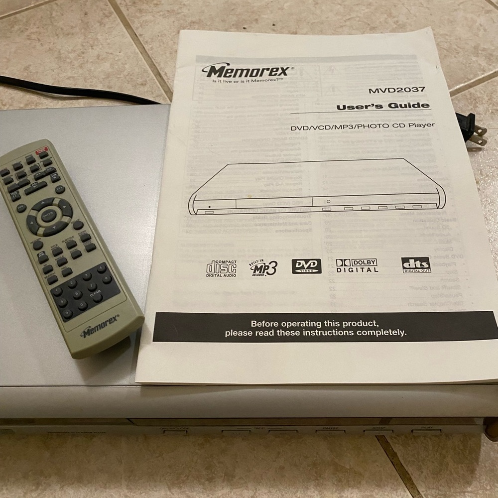 Memorex Silver Portable DVD Player